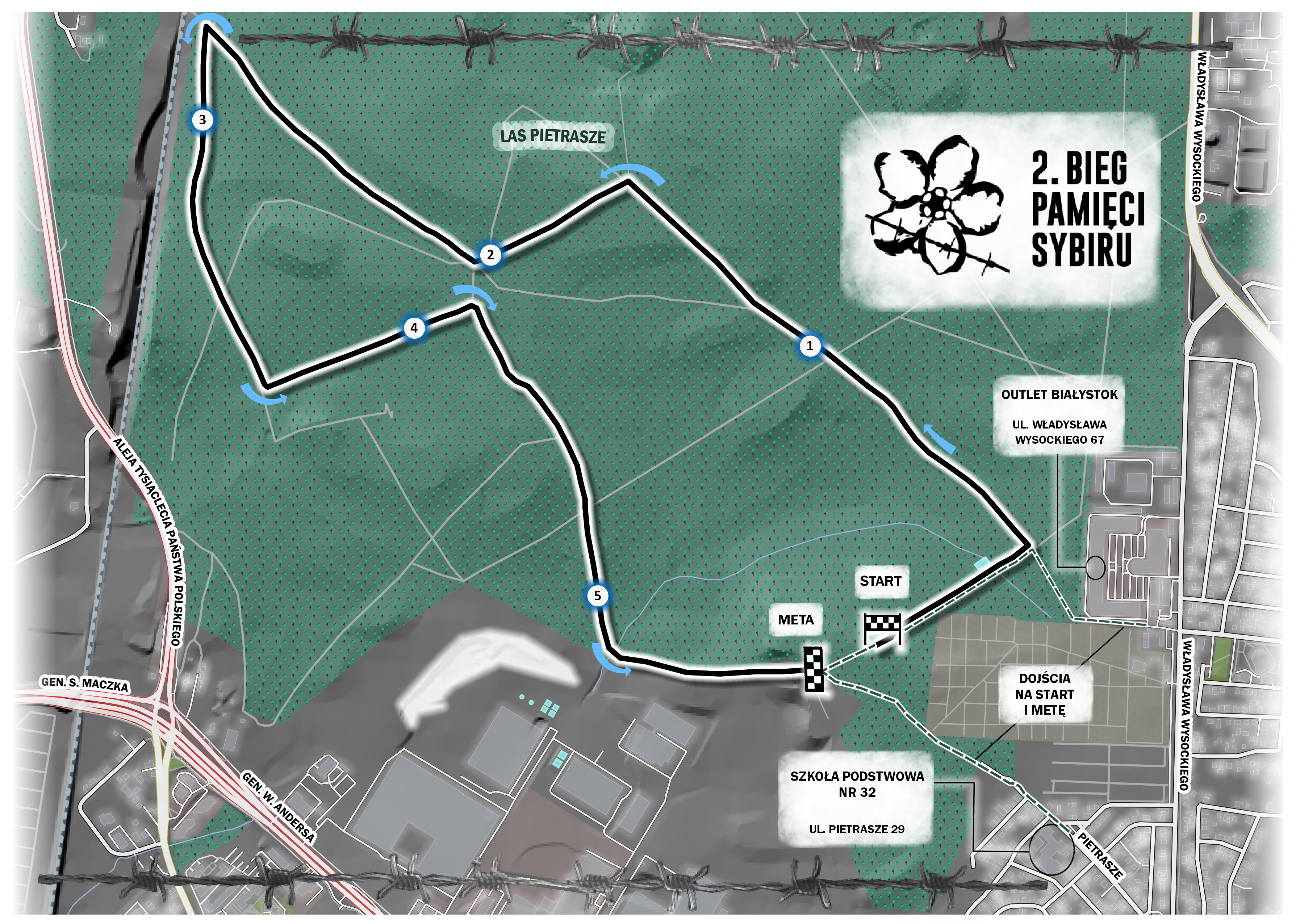 2. Bieg Pamięci Sybiru – mapa statyczna (on-line) – wersja 2